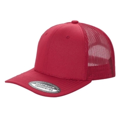 Gorra con malla 6 panel Rojo