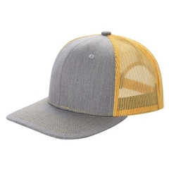 Gorra con malla 6 panel Gris/Oro