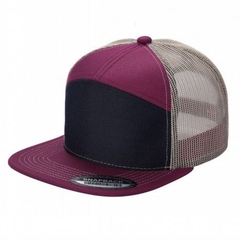 Malla Snapback 7 panel AzulMarino/Vino/Khaki