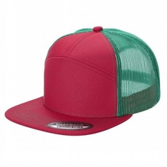 Malla Snapback 7 panel Rojo/Verde