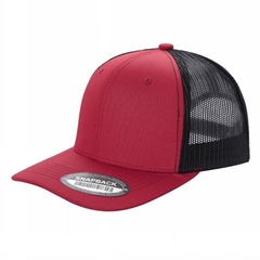 Gorra con malla 6 panel Rojo/Negro