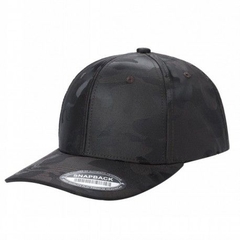 Gorra con malla 6 panel Camuflaje Negro