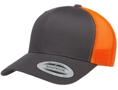 Yupoong 6606T Snapback Gris Carbon/Naranja