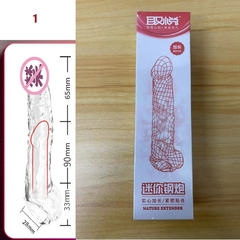 Extensor de manga de pene reutilizable, condón de pene realista - tienda en línea