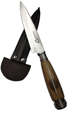 Cuchillo Madera con alpaca hoja Dagger 14cm