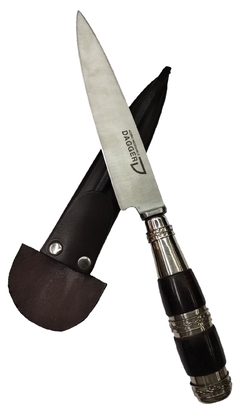 Cuchillo Madera con alpaca hoja Dagger 14cm
