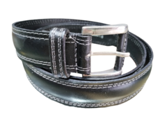 Cinturón de cuero hebilla forrada - comprar online