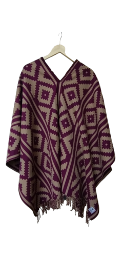 Poncho doble tela reversible en internet