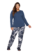 Pijama Feminino Inverno Plus Size Azul Colonial Recco