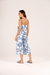 Pijama alcinha Pantacourt Floral Azul e Branco - comprar online