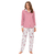 Pijama Feminino Aberto com botões Moletinho Floral Lilly