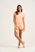 Pijama Feminino Short Doll Xadrez Oranje Juice 100% Algodão Mãe e Filha