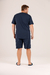 Pijama Masculino Short Plus Size Azul Âncoras Família - comprar online
