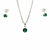 Conjunto em Prata 925 com Zircônia Verde