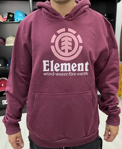 Moletom Element Fech Vertical Color Wine