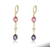 Argola Earbling safira rosa e ametista - comprar online