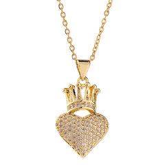 Collar de Forma de Corazón con Corona - comprar en línea