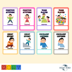 Student reward flashcards - DIGITAL en internet