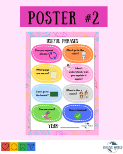 Classroom posters x3 - DIGITAL - English World