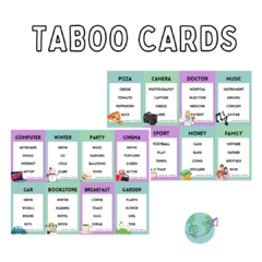 Taboo cards - DIGITAL