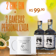 Kit Cine Gin Premium - 2 Garrafas London dry Artesanal 375 ml + 2 canecas personalizadas l - comprar online