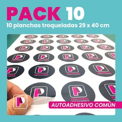 Autoadhesivo común | 10 Planchas troqueladas 29x40 cm.