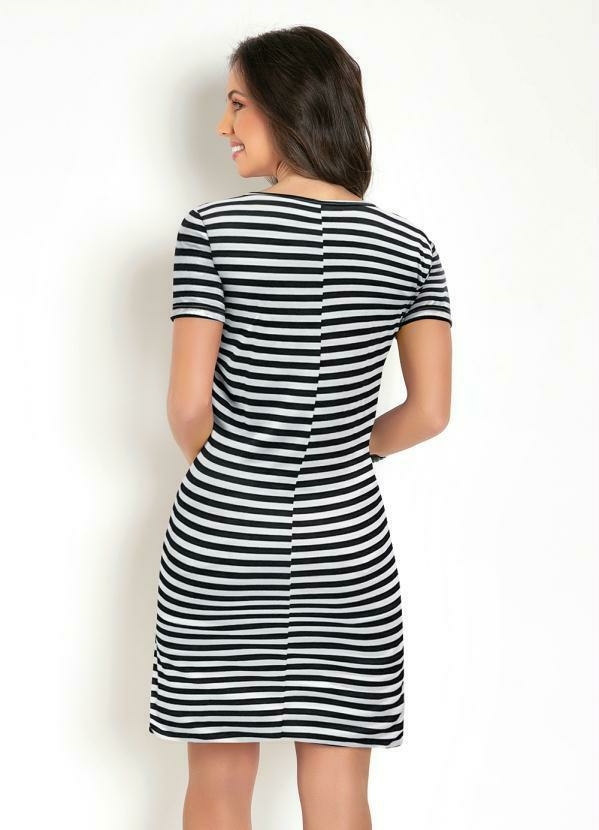 Vestido sale listrado soltinho