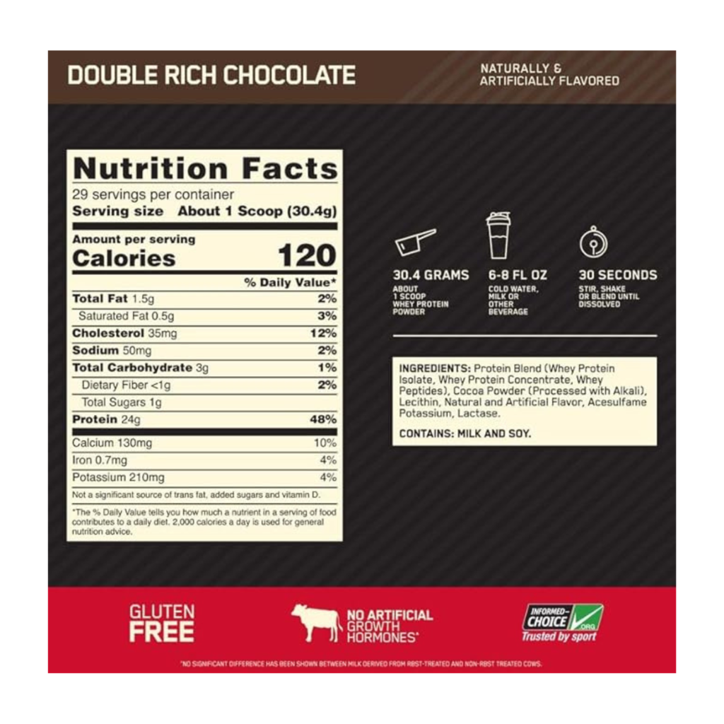 Gold Standard 100% Whey Chocolate 907g - Optimum Nutrition, 907g