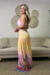 Vestido Feminino Estampado Por do Sol Alcas Amarracao Mercatto na internet