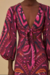 Vestido Cropped Feminino Estampado Alba Roxo Farm - comprar online