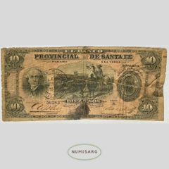 Argentina- 10 Pesos Santa Fe - SFE263 - 1885