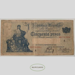 Argentina - 50 Pesos Caja de Conversion - COL381f - 1917