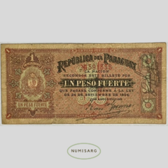 Paraguay - 1 Peso Fuerte - P88 - 1894