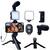 Kit Youtuber Vlog Live Tripé Celular Suporte Led E Microfone Com controle BT