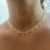 Choker corações vazados folheado a ouro 18k