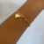 Pulseira coração solitário folheado a ouro 18k