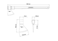 Hacha soldada c/ cabo 90cm. - Tramontina en internet