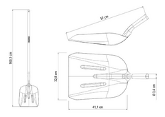 Pala Carbonera - Cerealera - Nieve de Aluminio c/cabo 120 cm - Tramontina - comprar online