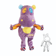 Peluche Hippo con chifle para mascotas - GIGWI