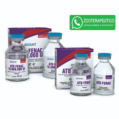 ATB Fenac10.000.000UI x 6 unidades - Antimicrobiano - Antiinflamatorio - Para reconstituir - Zoovet