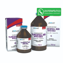 TILMICOFULL DUO x 100 ml - Antibiótico - Macrólido - Antiinflamatorio no esteroide - Antipirético - Analgésico- Zoovet