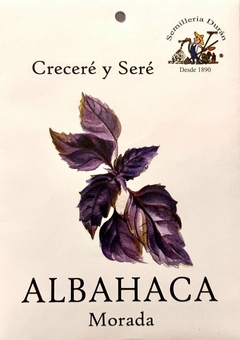 SEMILLA DE ALBAHACA MORADA HUERTA - comprar online