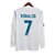 Real Madrid Home 2017-18 Ronaldo #7 Manga Longa CR7