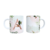 Caneca porcelana personalizada alfabeto floral - comprar online