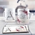 Caneca porcelana personalizada alfabeto floral