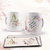 Caneca porcelana personalizada alfabeto floral - Id artes e personalizados