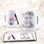 Caneca porcelana personalizada alfabeto floral - comprar online