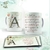 Caneca porcelana personalizada alfabeto floral na internet