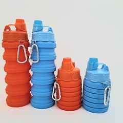 Garrafa de silicone retrátil 500ml