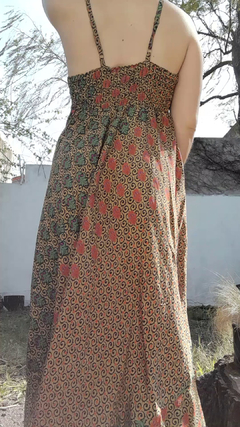 Vestido de seda hindú largo - Colorido - Álmica cosmética&deco